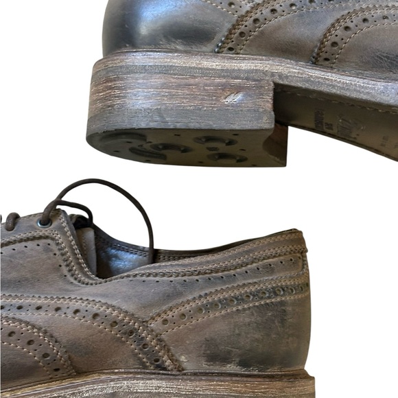 n.d.c. Made by Hand Unisex Wingtip Oxford Shoes Grey Burnished Leather Size 39.5 main image 11